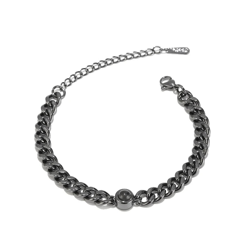 Forever Love™ Customised Photo Round Alloy Bracelet