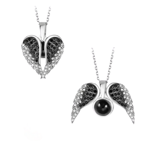 Forever Love ™ Angel Wings Necklace with Photo
