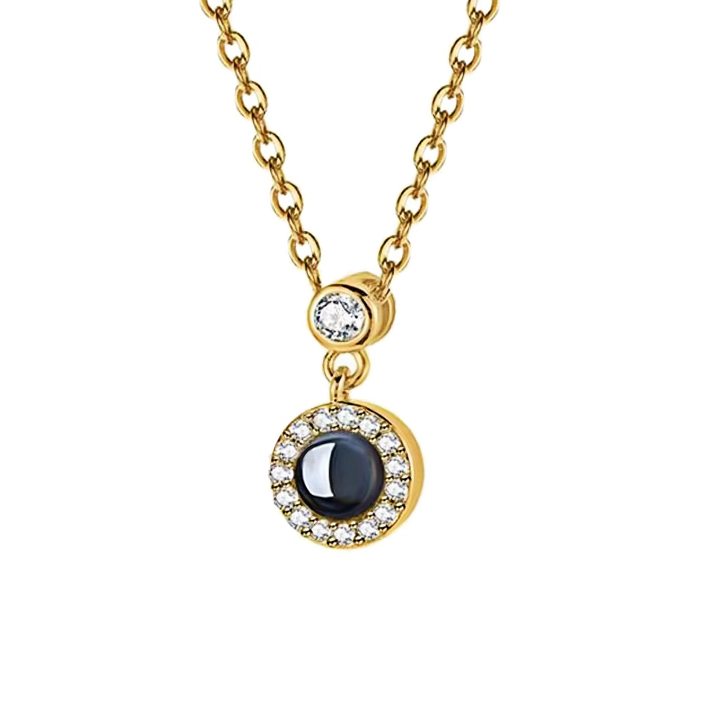Forever Love™ Customised Photo Customed Round Drill Necklace