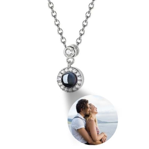 Forever Love™ Customised Photo Customed Round Drill Necklace