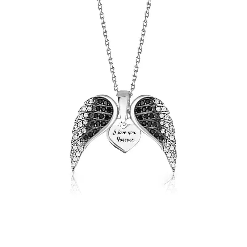 Forever Love ™ Angel Wings Necklace with Names