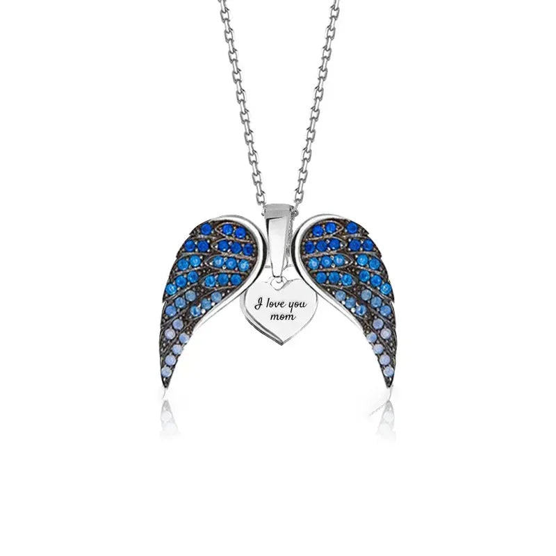 Forever Love ™ Angel Wings Necklace with Names