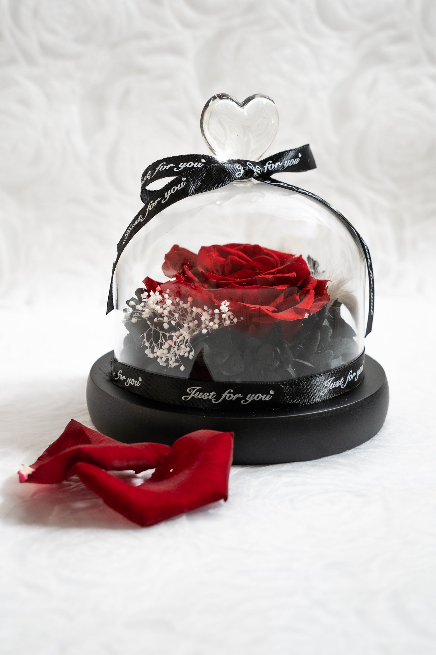 Forever Love™ Eternal Roses in Glass with LED