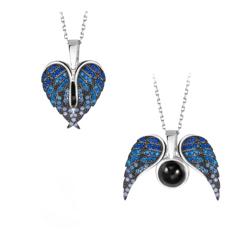 Forever Love ™ Angel Wings Necklace with Photo