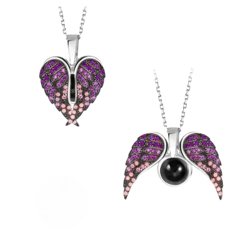 Forever Love ™ Angel Wings Necklace with Photo