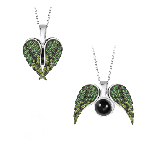 Forever Love ™ Angel Wings Necklace with Photo