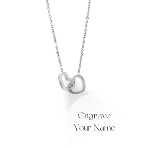 Forever Love™ Customised Names Heart Rings Necklase